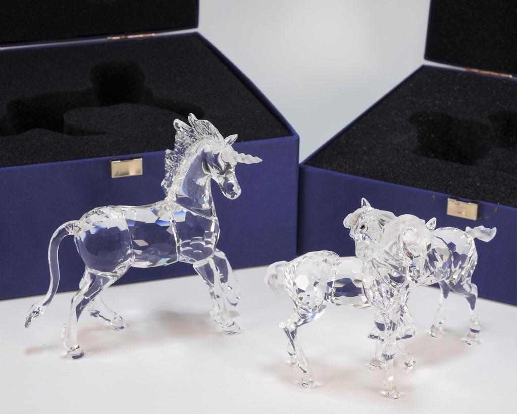2PC Swarovski Unicorn & Horses Group (1 of 5)