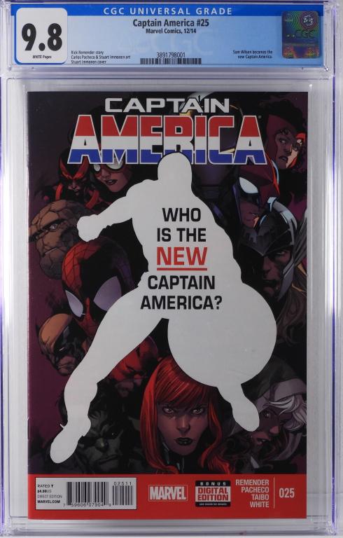 Marvel Comics Captain America #25 2014 CGC 9.8 (1 of 2)
