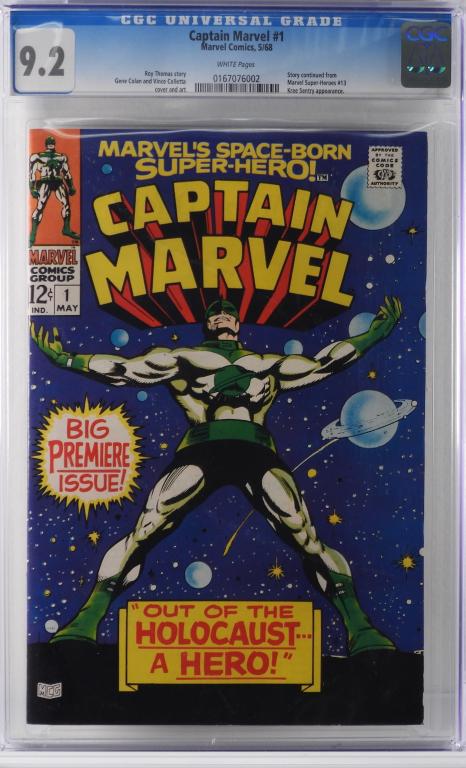 Marvel Comics Captain Marvel #1 CGC 9.2 (1 of 2)