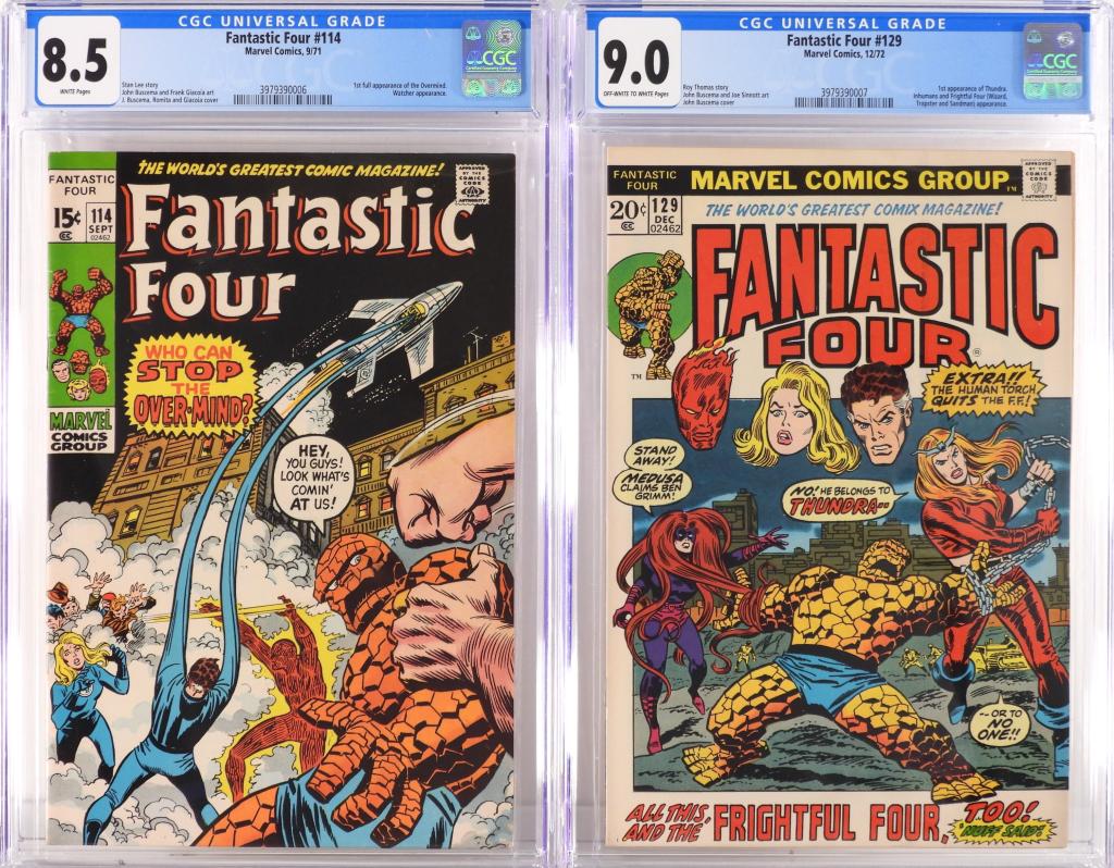 2PC Marvel Comics Fantastic Four #114 #129 CGC (1 of 2)