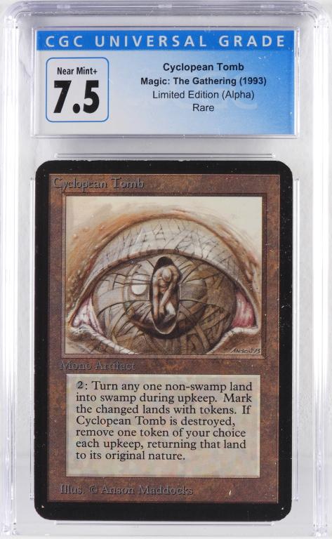 Magic The Gathering Alpha Cyclopean Tomb CGC 7.5 (1 of 2)