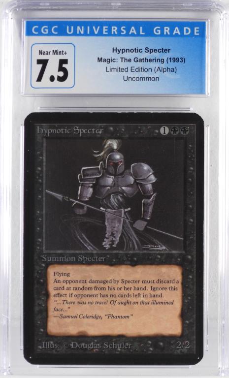 Magic The Gathering Alpha Hypnotic Specter CGC 7.5 (1 of 2)