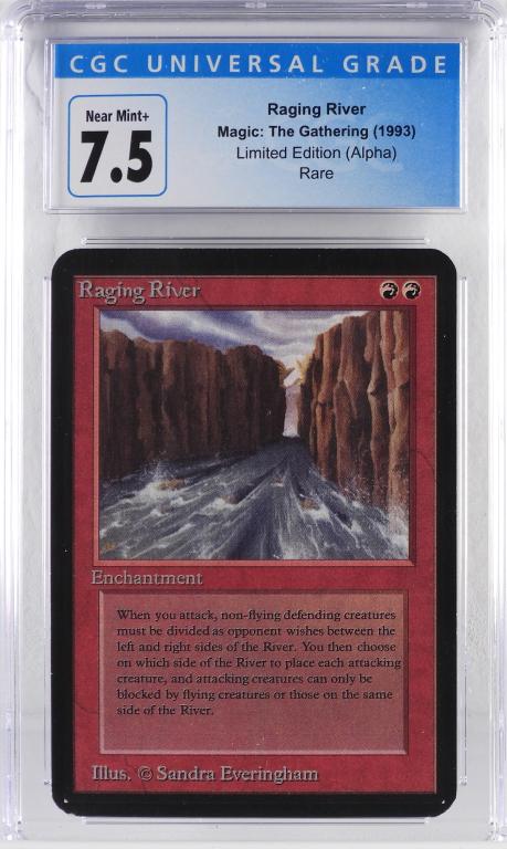Magic The Gathering Alpha Raging River CGC 7.5 (1 of 2)