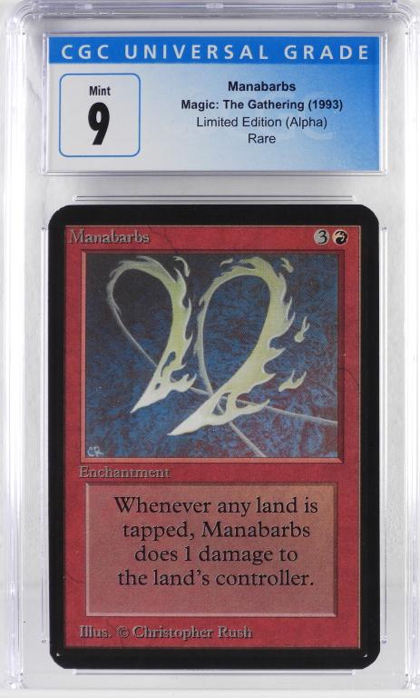 1993 Magic The Gathering Alpha Manabarbs CGC 9 (1 of 2)