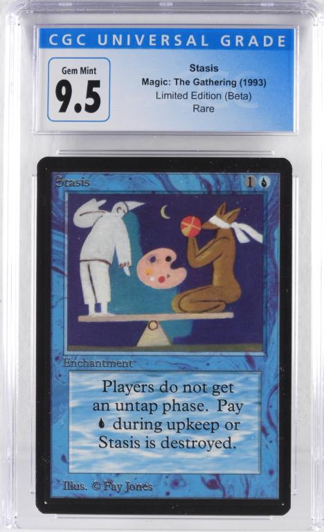 1993 Magic The Gathering Beta Stasis CGC 9.5 (1 of 2)