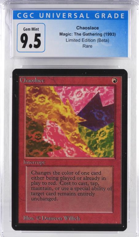 1993 Magic The Gathering Beta Chaoslace CGC 9.5 (1 of 2)