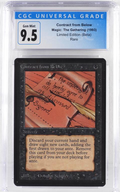 Magic The Gathering Beta Contract from Below CGC 9.5 (1 of 2)