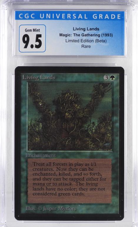 1993 Magic The Gathering Beta Living Lands CGC 9.5 (1 of 2)