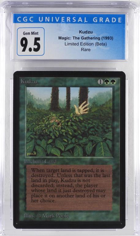 1993 Magic The Gathering Beta Kudzu CGC 9.5 (1 of 2)