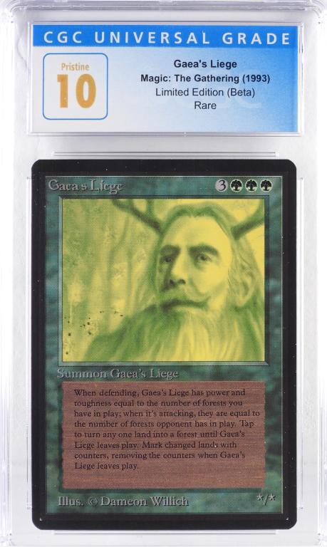 1993 Magic The Gathering Beta Gaea's Liege CGC 10 (1 of 2)