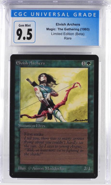 Magic The Gathering Beta Elvish Archers CGC 9.5 (1 of 2)