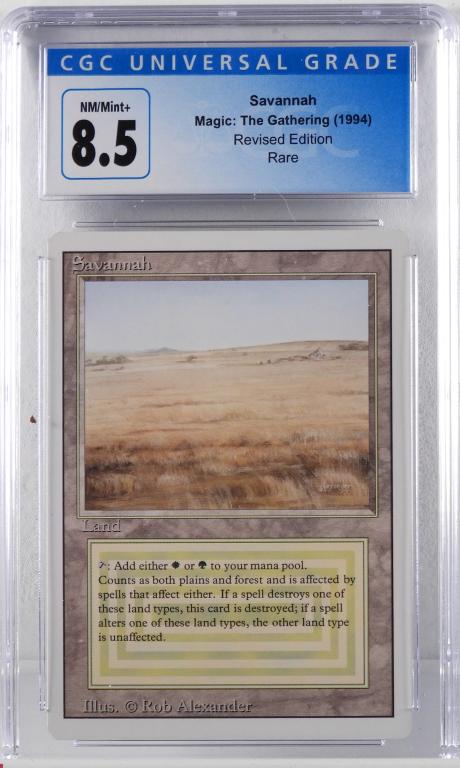 1994 Magic The Gathering Revised Savannah CGC 8.5 (1 of 2)