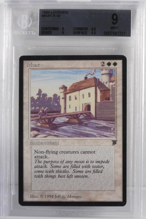 1994 Magic The Gathering Legends Moat BGS 9 (1 of 2)