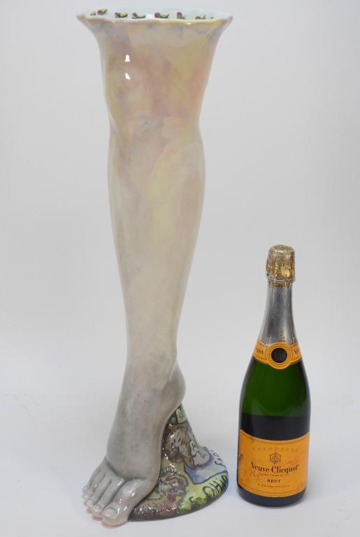 Jack Earl Figural Leg Vase (1 of 9)