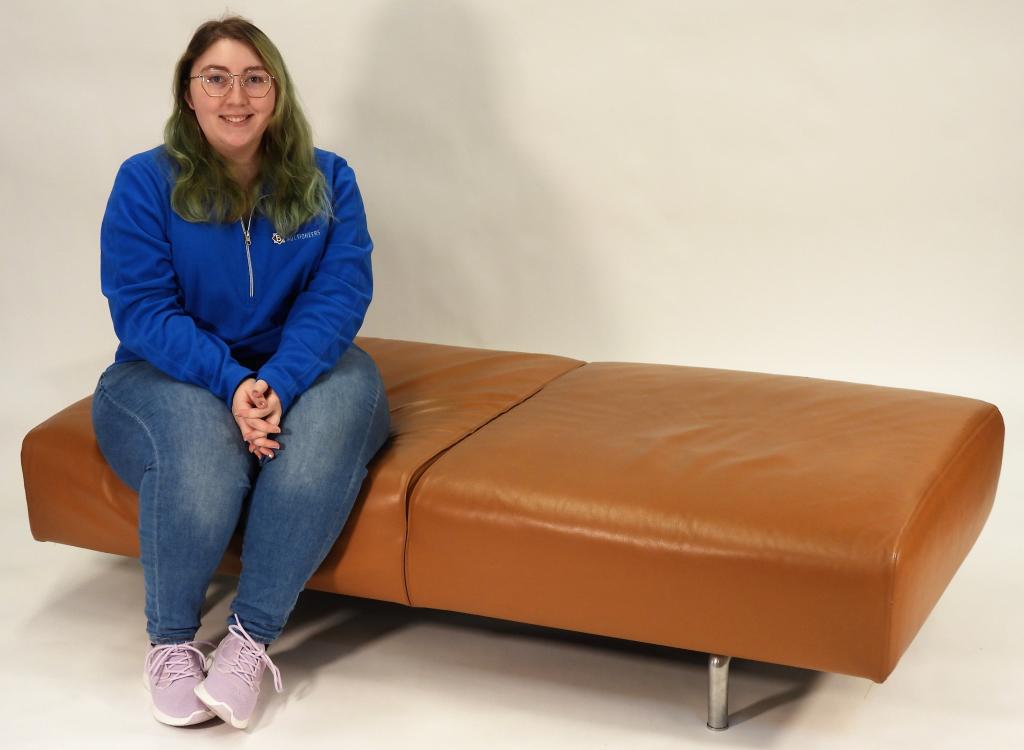 Cassina Italy Oversized Leather Tube Leg Ottoman (1 of 6)