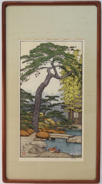 Toshi Yoshida Pine Tree Wood Block Print (1 of 8)