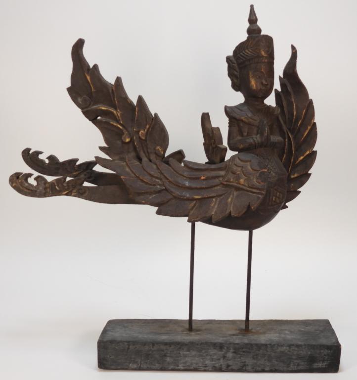 Thai Garuda Carved Wood Sculpture (1 of 5)