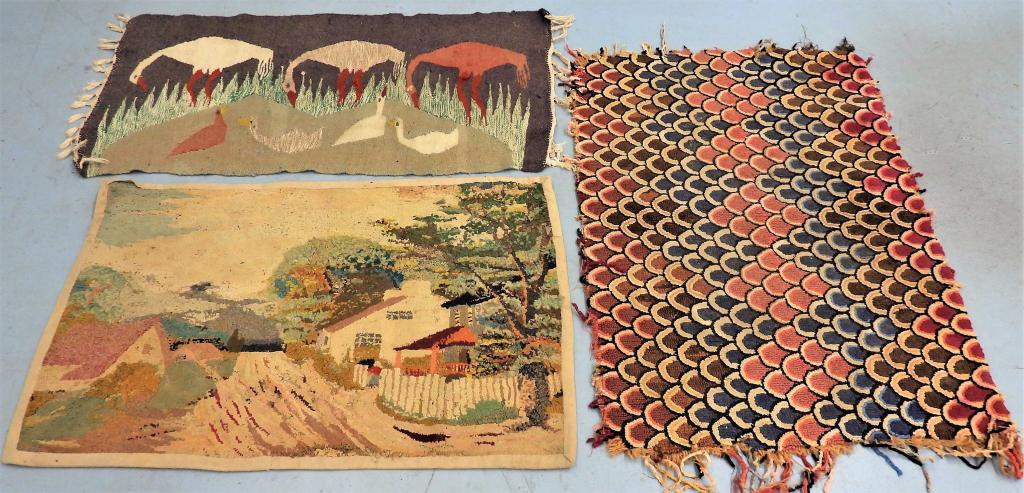 3PC Pictorial Scatter Hook Rugs (1 of 7)