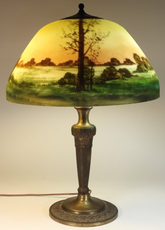 Moe Bridges Reverse Painted Sunset Table Lamp (1 of 12)