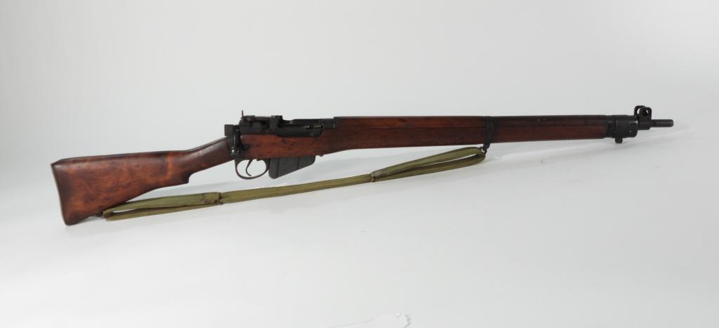 Lend Lease Savage No 2 Mark 4 Bolt Action Rifle: United States,C. 1941-45 .303 caliber, serial number 59C8461, walnut stock, marked on the left side of the receiver "U.S. PROPERTY," and "S No 4 Mk I," with a magazine and canvas sling. Note: FFL/C&R 