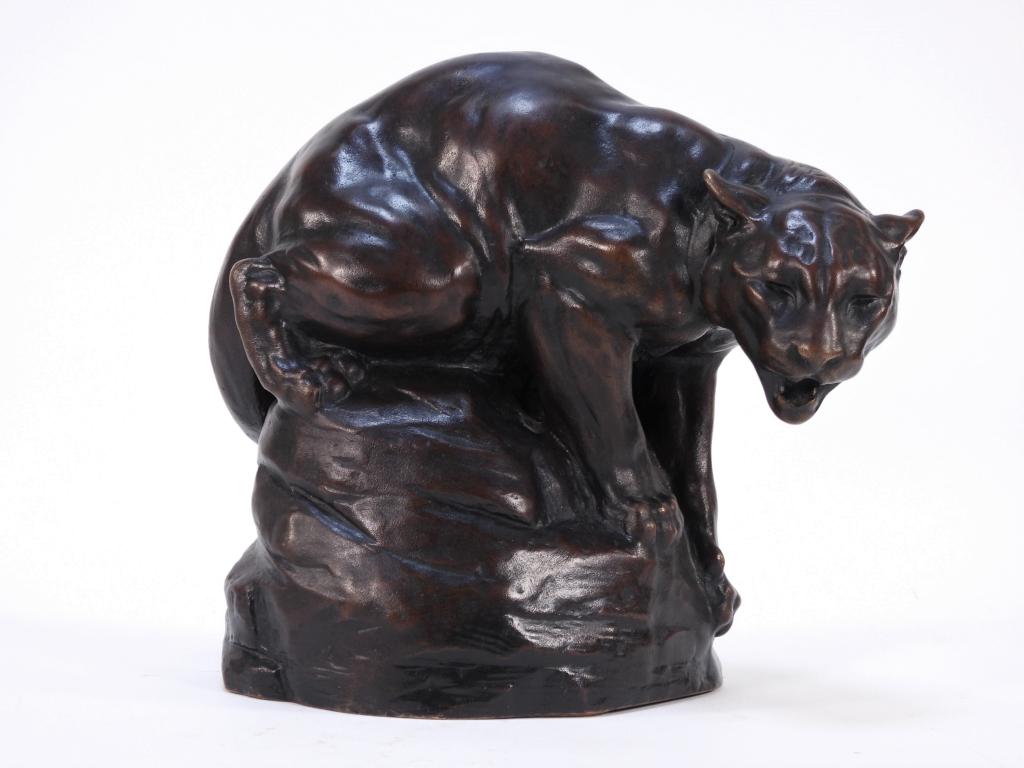 Joseph Boulton Crouching Cougar Bronze Sculpture (1 of 7)