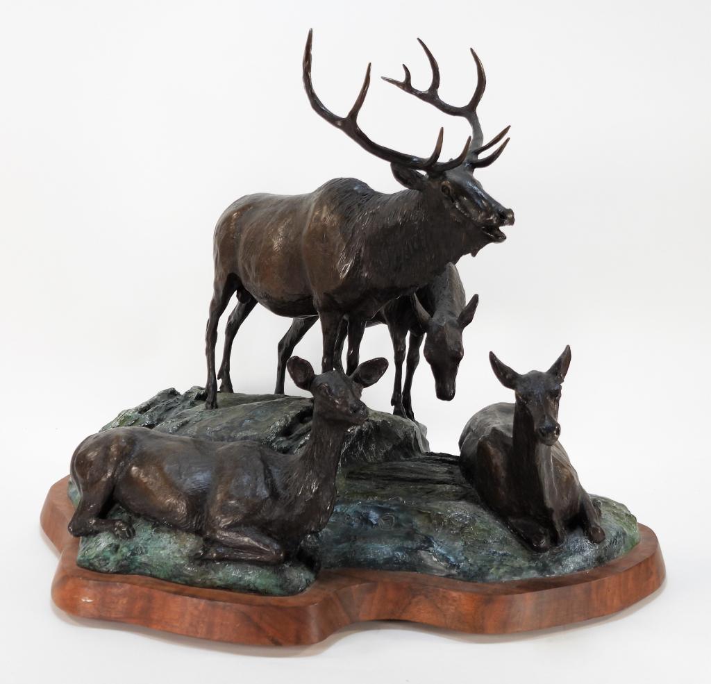 J. Shirley Bothum Animalier Deer Bronze Sculpture (1 of 8)