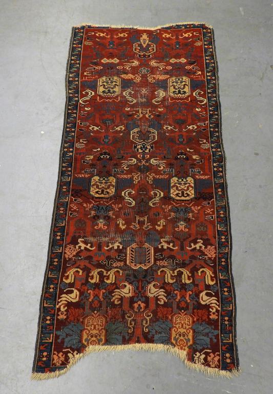 Estate Oriental Red Caucasian Carpet Rug (1 of 6)