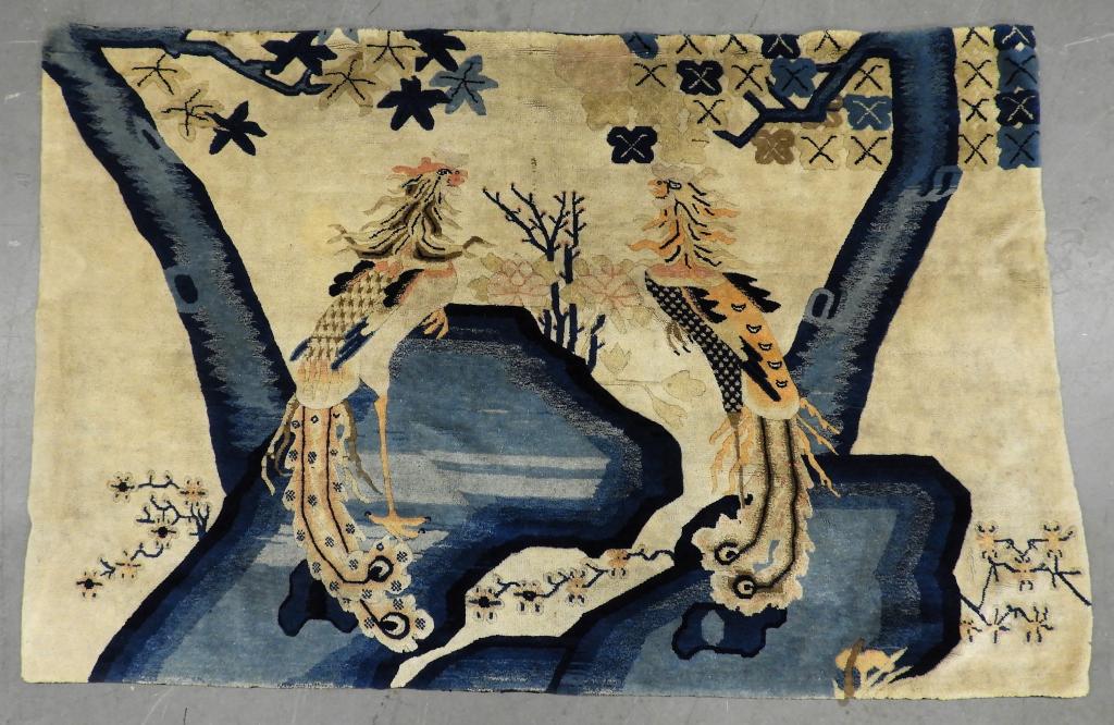 Antique Chinese Wall Hanging Textile Rug (1 of 11)