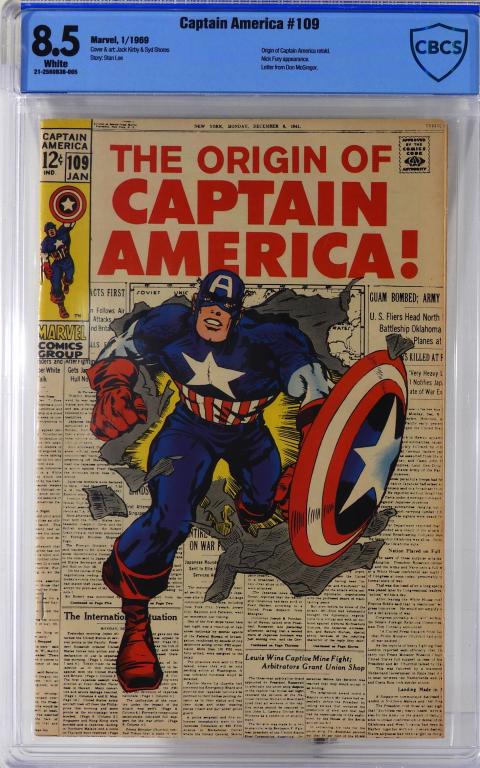 Marvel Comics Captain America #109 CBCS 8.5 (1 of 2)