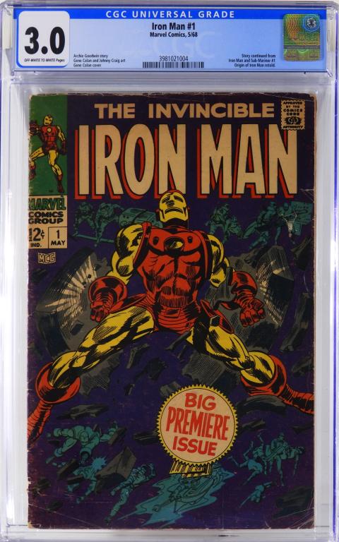 Marvel Comics Iron Man #1 CGC 3.0 (1 of 2)