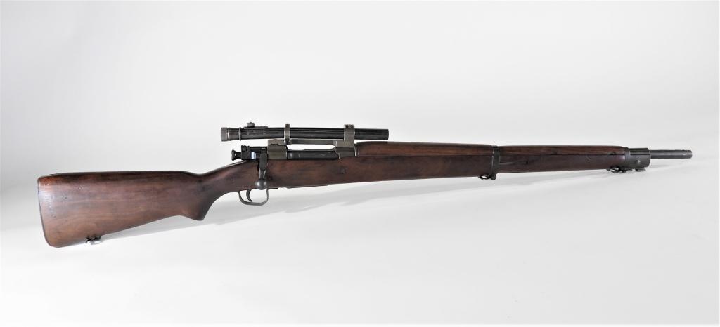 U.S. Remington Model 1903-A4 Sniper Rifle: United States,C. 1943 .30-06, serial number 3422753, walnut stock with light "FJA" mark on the left side, and circle "P" behind the trigger guard, parkerized finish, receiver ring marked "U.S./REMINGT