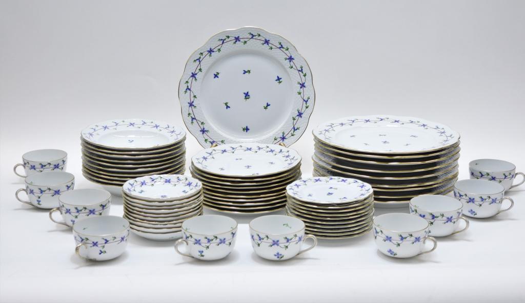 60PC Herend Blue Garland Porcelain Dinnerware (1 of 10)