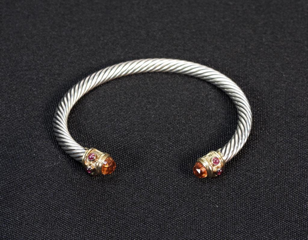 David Yurman 14K Gold Sterling Tanzanite Bracelet (1 of 5)