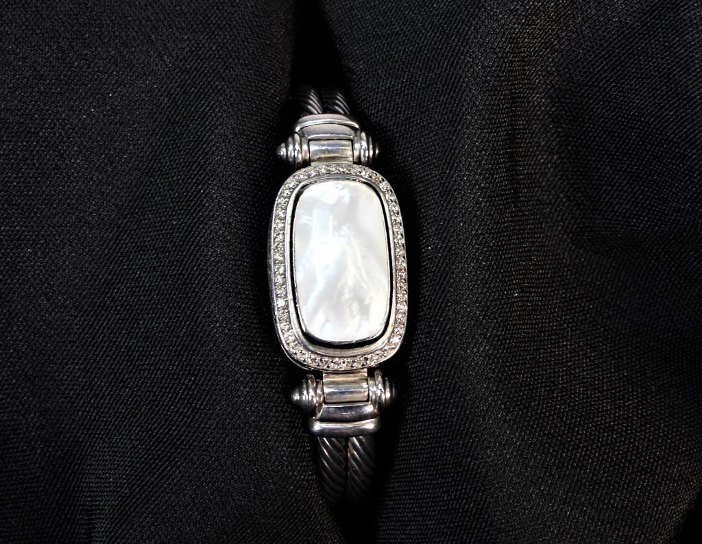 David Yurman Sterling Silver MOP Bracelet (1 of 7)