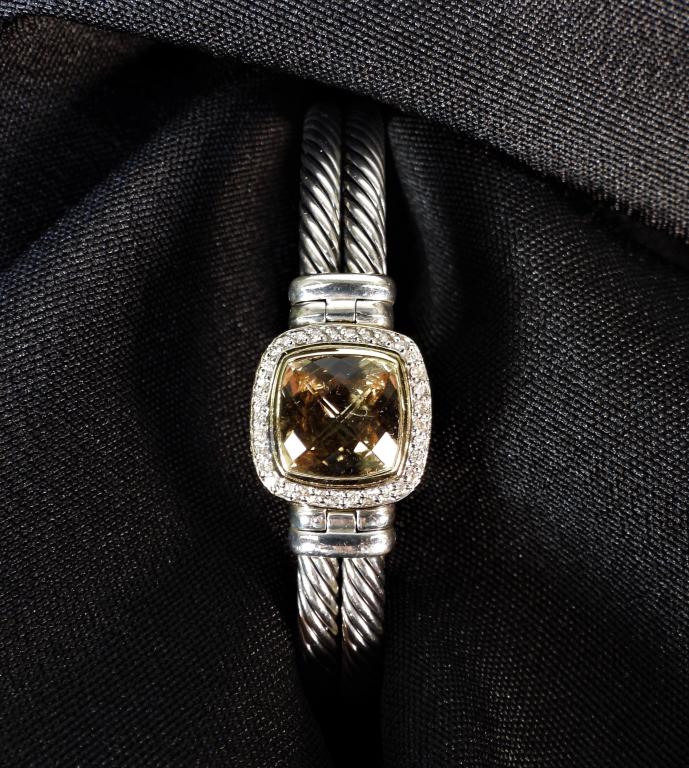 David Yurman 18K Gold Sterling Citrine Bracelet (1 of 7)
