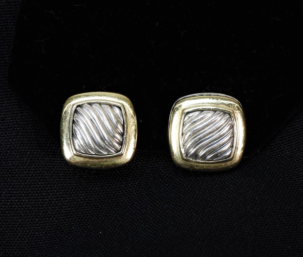 David Yurman 18K Gold & Sterling Earrings (1 of 5)