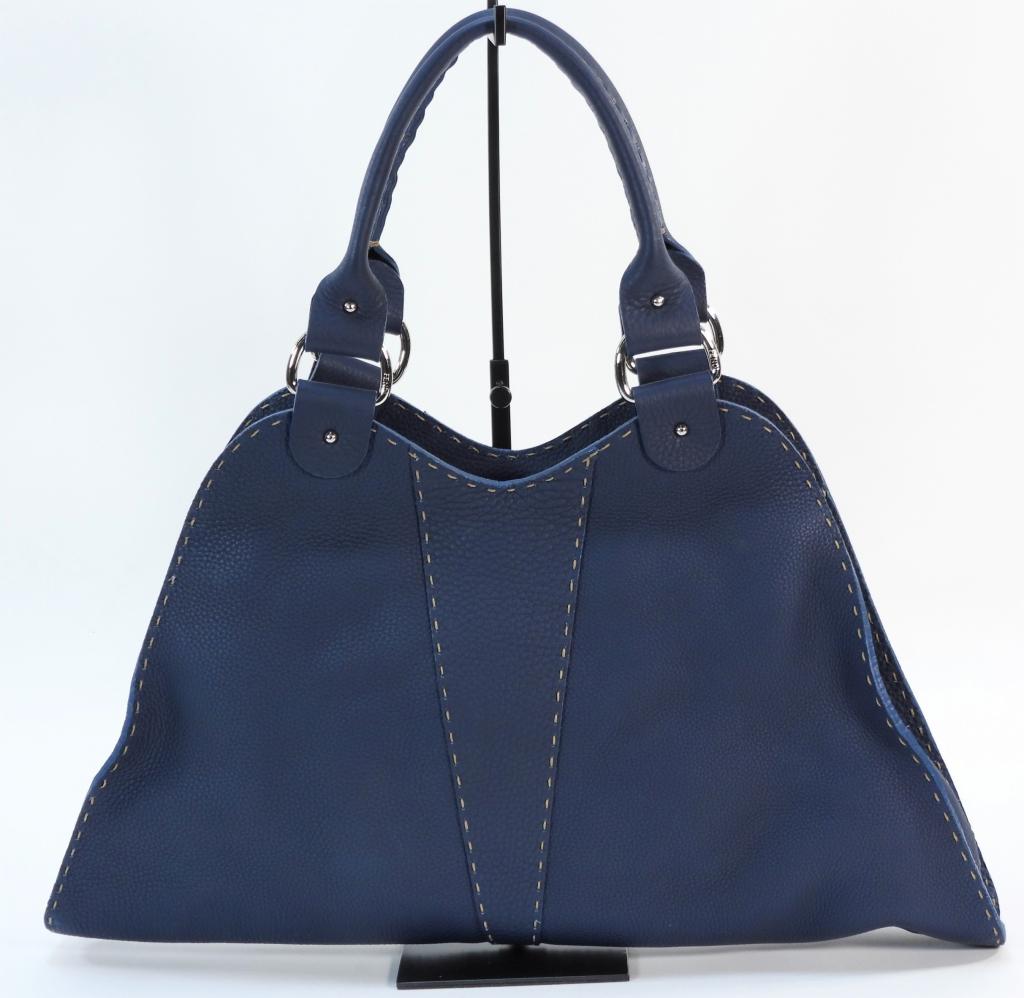 Fendi Navy Blue Leather Bag (1 of 5)
