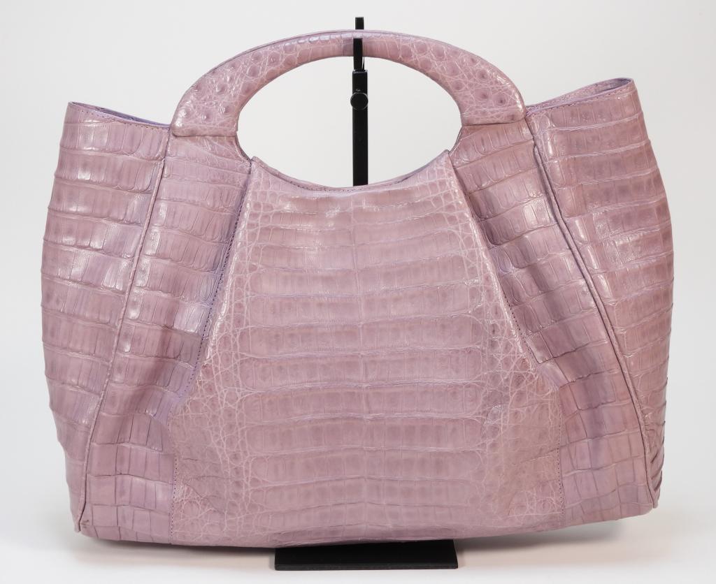 Nancy Gonzalez Lavender Crocodile Skin Handbag (1 of 7)