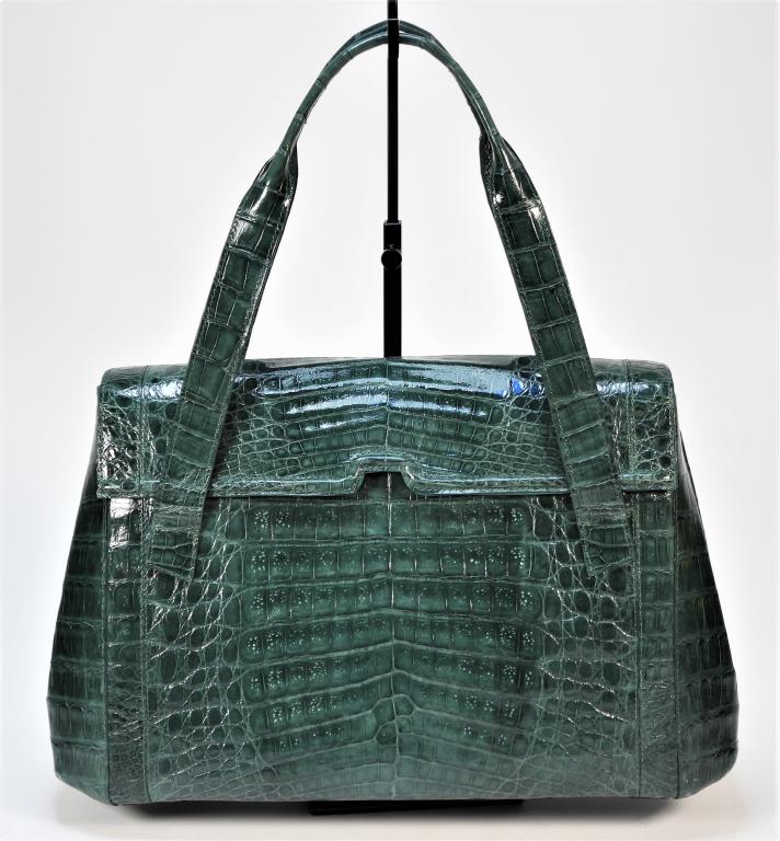 Nancy Gonzalez Emerald Green Crocodile Bag (1 of 8)