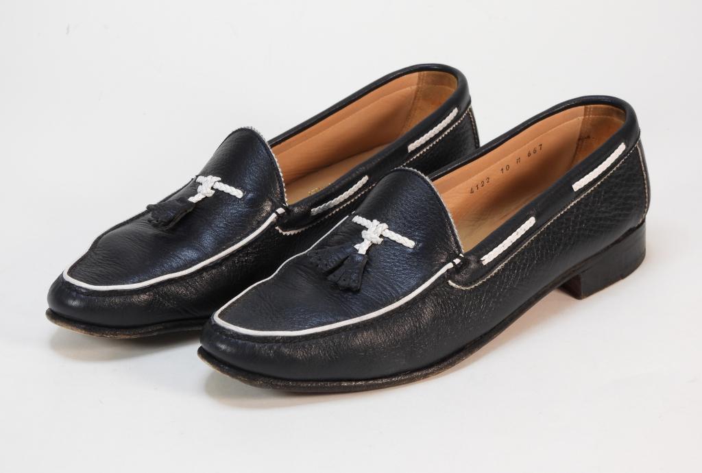 Gravati Navy Leather Tassel Loafers size 10.5m (1 of 5)