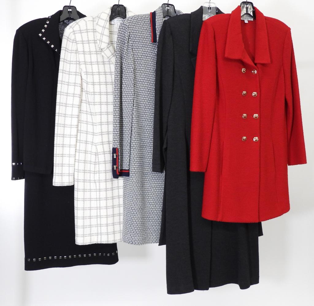 5PC St. John Knit Coats & Dresses size 10 (1 of 12)
