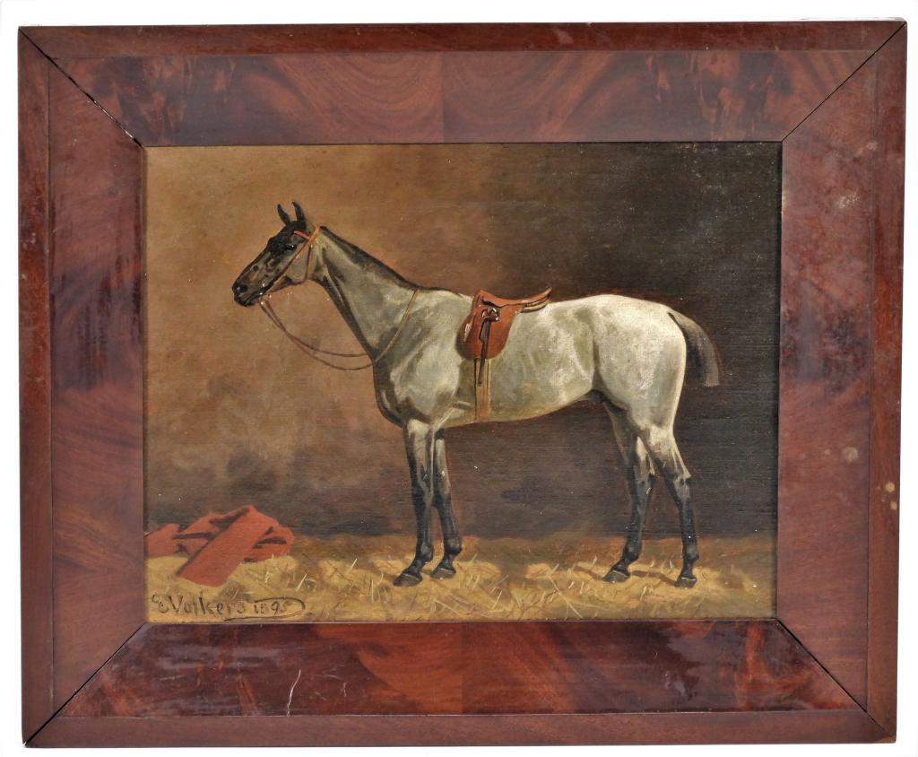 19C. Emil Volkers Prized Horse Equestrian Painting (1 of 7)