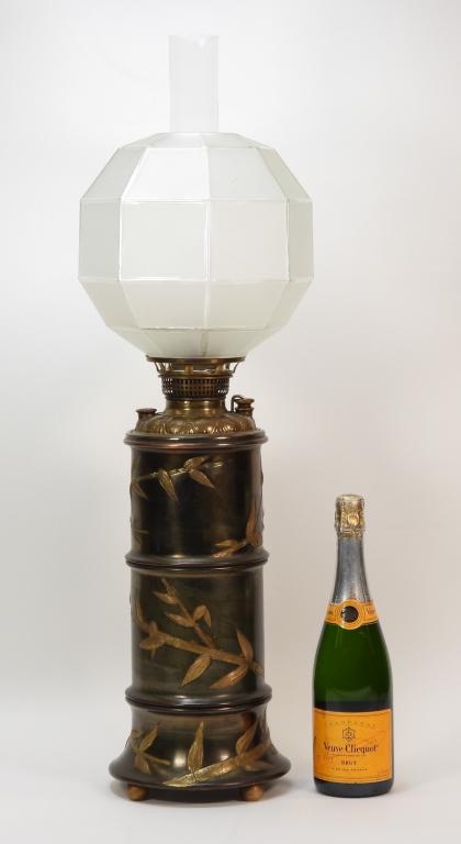 Antique Bamboo Asthetic Column Bronze Banquet Lamp (1 of 12)