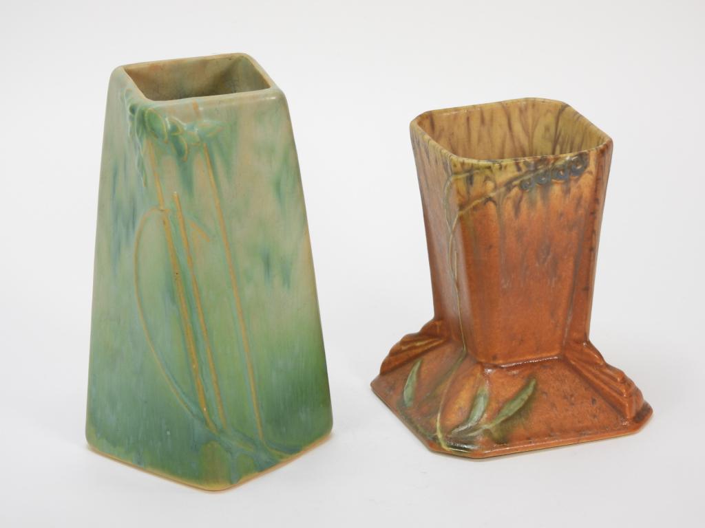 2PC Roseville Art Pottery Vases (1 of 7)