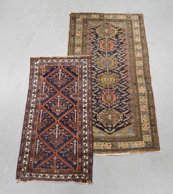 2PC Middle Eastern Botanical Carpet Rug Runners (1 of 10)