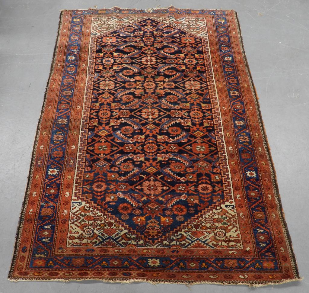 Northwest Persian Geometric Navy Field Carpet Rug (1 of 8)