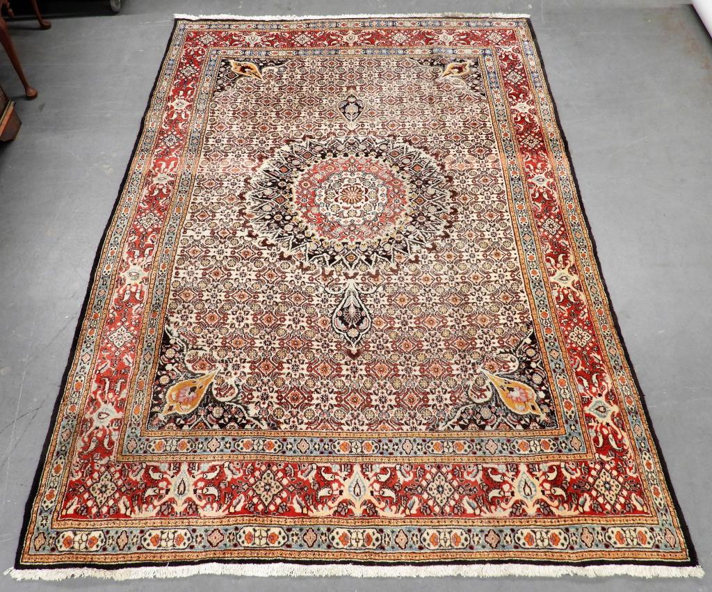 Room Size Middle Eastern Botanical Carpet Rug (1 of 7)