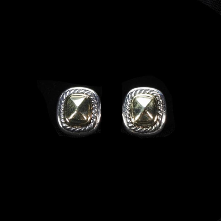 David Yurman 14K Gold & Sterling Silver Earrings (1 of 8)
