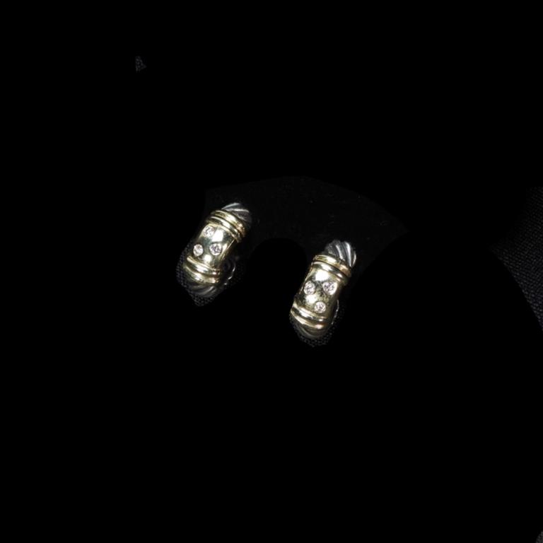 David Yurman 14K Gold Sterling Shrimp Earrings (1 of 9)