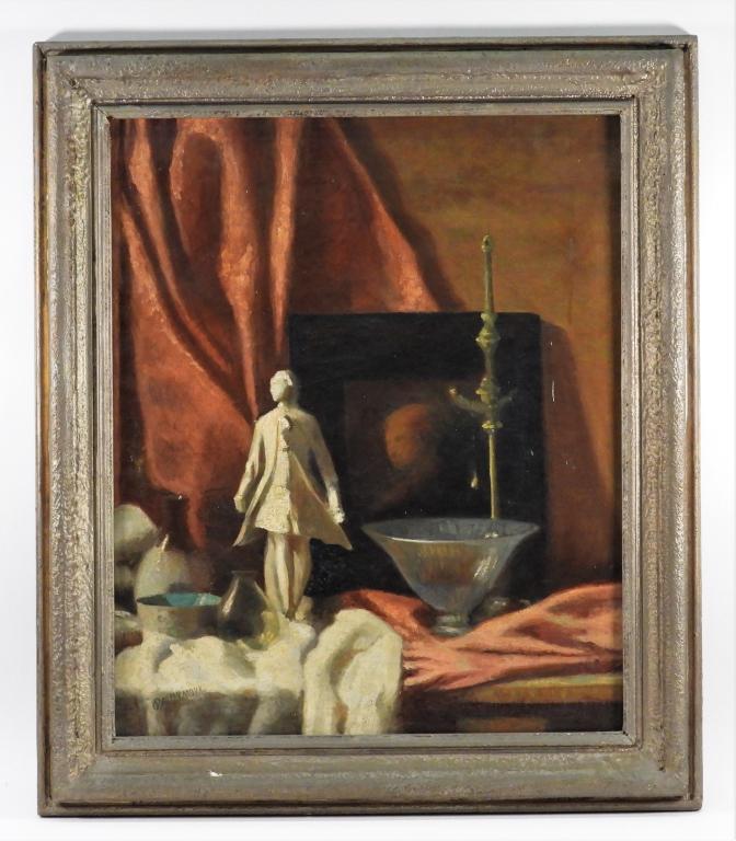 Samuel E. Armour Still Life on Tabletop Painting (1 of 9)